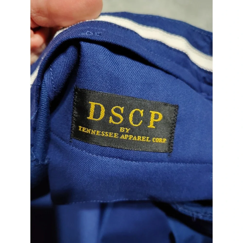DSCP Trousers Men 33/32 Navy Blue Dress Formal Uniform Flat Polyester Wool